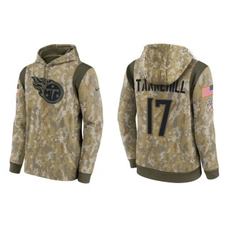 Men's Ryan Tannehill Tennessee Titans Camo 2021 Salute To Service Therma Hoodie