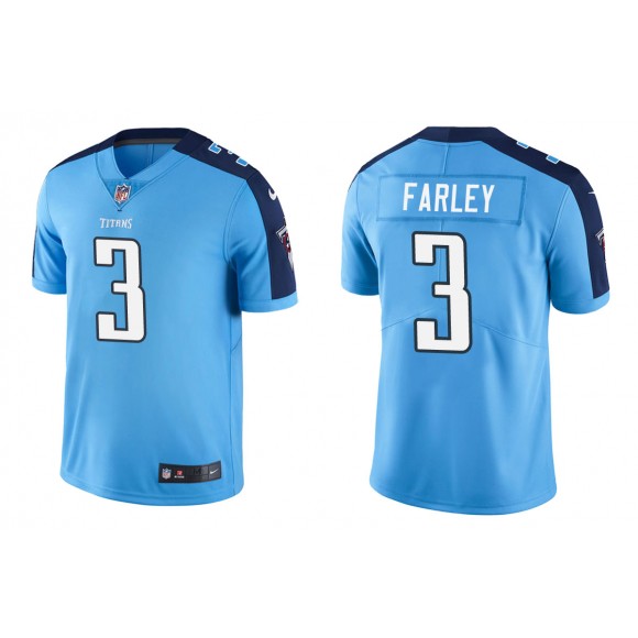 Men's Caleb Farley Tennessee Titans Light Blue 2021 NFL Draft Jersey