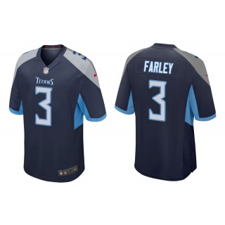 Men's Caleb Farley Tennessee Titans Navy 2021 NFL Draft Jersey