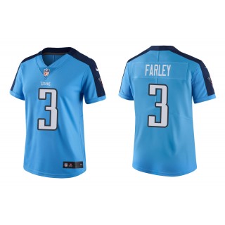 Women's Caleb Farley Tennessee Titans Light Blue Vapor Limited Jersey