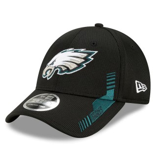 Toddler Philadelphia Eagles Black 2021 NFL Sideline Home 9FORTY Snapback Hat
