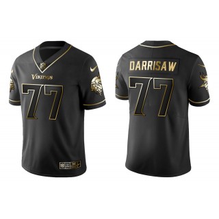 Men's Christian Darrisaw Minnesota Vikings Black Golden Edition Jersey