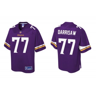 Men's Christian Darrisaw Minnesota Vikings Purple Pro Line Jersey