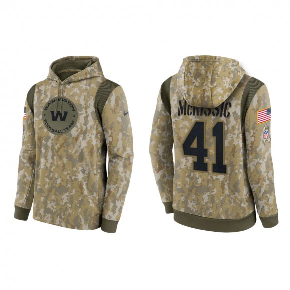 Men's J.D. McKissic Washington Football Team Camo 2021 Salute To Service Therma Hoodie