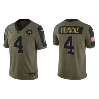 Men's Taylor Heinicke Washington Football Team Olive 2021 Salute To Service Limited Jersey