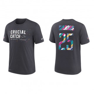 Will Harris Detroit Lions Nike Charcoal 2021 NFL Crucial Catch Performance T-Shirt