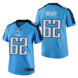 Women's Tennessee Titans Aaron Brewer Light Blue Vapor Untouchable Limited Jersey