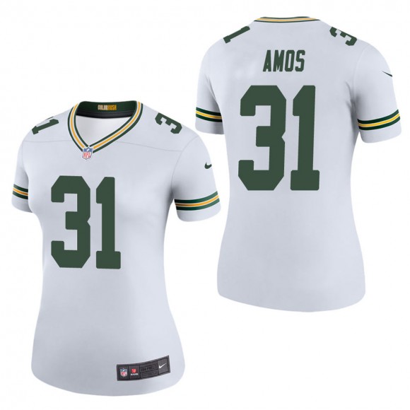 Women's Green Bay Packers Adrian Amos White Color Rush Legend Jersey