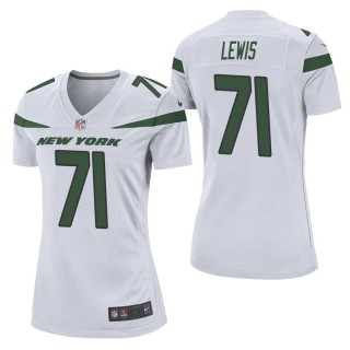 Women's New York Jets Alex Lewis White Game Jersey