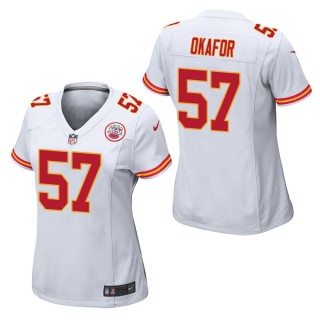 Women's Kansas City Chiefs Alex Okafor White Game Jersey