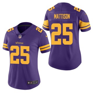 Women's Minnesota Vikings Alexander Mattison Purple Color Rush Limited Jersey