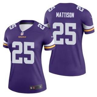 Women's Minnesota Vikings Alexander Mattison Purple Legend Jersey