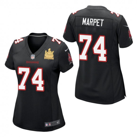 Women's Tampa Bay Buccaneers Ali Marpet Black Super Bowl LV Champions Jersey