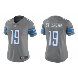 Women's Detroit Lions Amon-Ra St. Brown Steel Color Rush Limited Jersey
