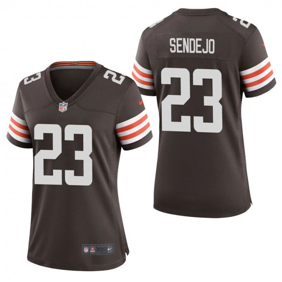 Women's Cleveland Browns Andrew Sendejo Brown Game Jersey