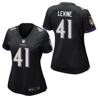 Women's Baltimore Ravens Anthony Levine Black Game Jersey