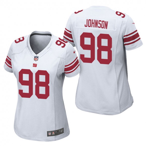 Women's New York Giants Austin Johnson White Game Jersey