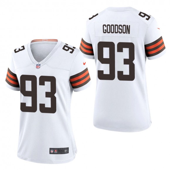 Women's Cleveland Browns B.J. Goodson White Game Jersey