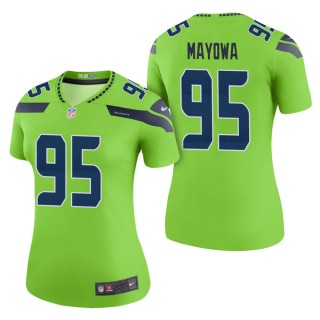 Women's Seattle Seahawks Benson Mayowa Green Color Rush Legend Jersey