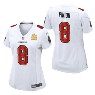 Women's Tampa Bay Buccaneers Bradley Pinion White Super Bowl LV Champions Jersey