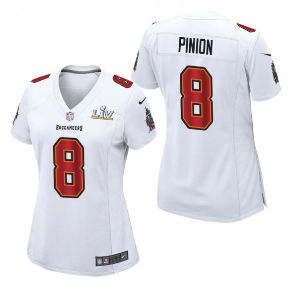 Women's Tampa Bay Buccaneers Bradley Pinion White Super Bowl LV Jersey