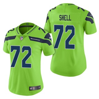 Women's Seattle Seahawks Brandon Shell Green Color Rush Limited Jersey