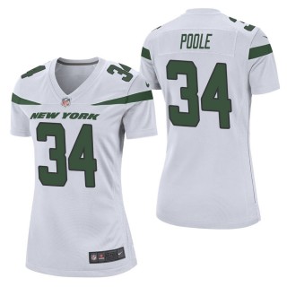 Women's New York Jets Brian Poole White Game Jersey