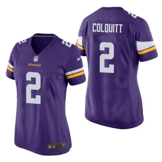 Women's Minnesota Vikings Britton Colquitt Purple Game Jersey