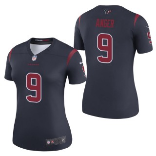 Women's Houston Texans Bryan Anger Navy Color Rush Legend Jersey