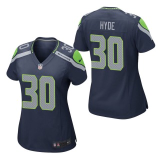 Women's Seattle Seahawks Carlos Hyde Navy Game Jersey