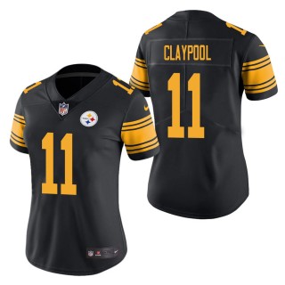 Women's Pittsburgh Steelers Chase Claypool Black Color Rush Limited Jersey
