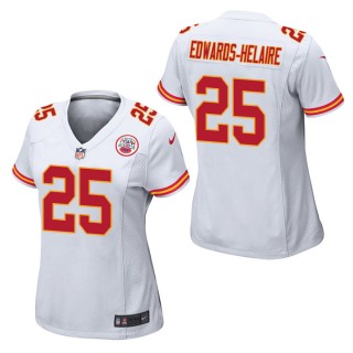 Women's Kansas City Chiefs Clyde Edwards-Helaire White Game Jersey