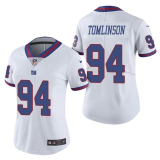 Women's New York Giants Dalvin Tomlinson White Color Rush Limited Jersey