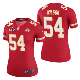 Women's Kansas City Chiefs Damien Wilson Red Super Bowl LV Jersey