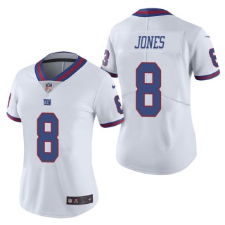 Women's New York Giants Daniel Jones White Color Rush Limited Jersey