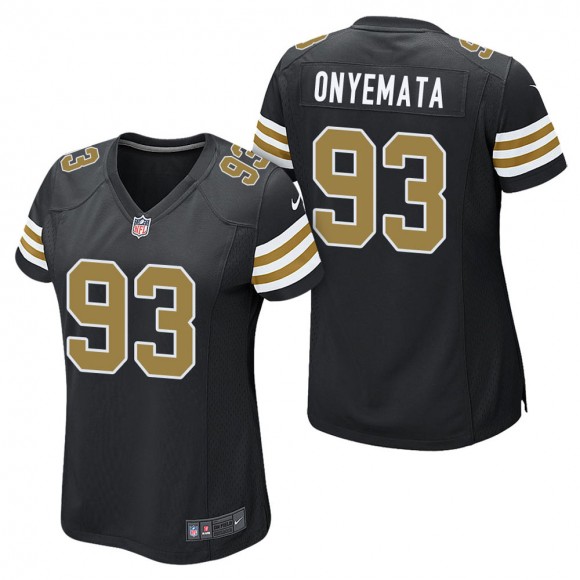 Women's New Orleans Saints David Onyemata Black Alternate Game Jersey