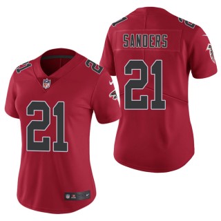 Women's Atlanta Falcons Deion Sanders Red Color Rush Limited Jersey