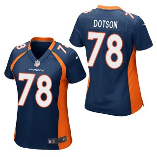 Women's Denver Broncos Demar Dotson Navy Game Jersey
