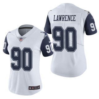 Women's Dallas Cowboys Demarcus Lawrence White Color Rush Limited Jersey