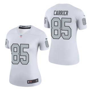 Women's Las Vegas Raiders Derek Carrier White Color Rush Legend Jersey