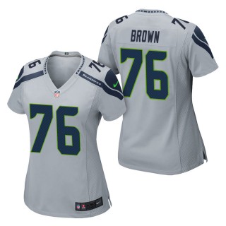 Women's Seattle Seahawks Duane Brown Gray Game Jersey