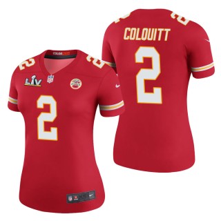 Women's Kansas City Chiefs Dustin Colquitt Red Super Bowl LV Jersey