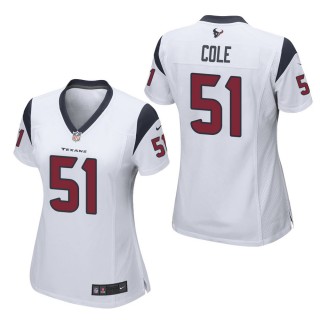 Women's Houston Texans Dylan Cole White Game Jersey