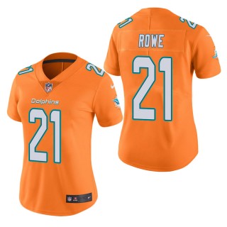 Women's Miami Dolphins Eric Rowe Orange Color Rush Limited Jersey
