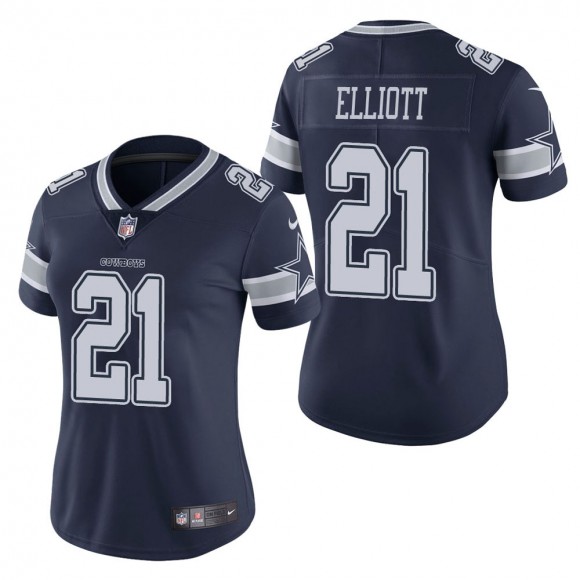 Women's Dallas Cowboys Ezekiel Elliott Navy Vapor Untouchable Limited Jersey