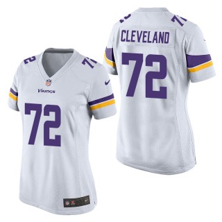 Women's Minnesota Vikings Ezra Cleveland White Game Jersey