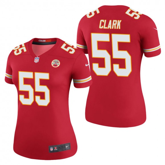 Women's Kansas City Chiefs Frank Clark Red Color Rush Legend Jersey