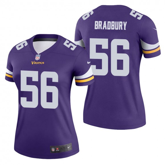 Women's Minnesota Vikings Garrett Bradbury Purple Legend Jersey