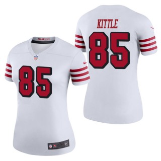 Women's San Francisco 49ers George Kittle White Color Rush Legend Jersey