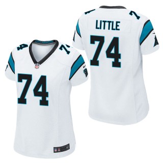 Women's Carolina Panthers Greg Little White Game Jersey